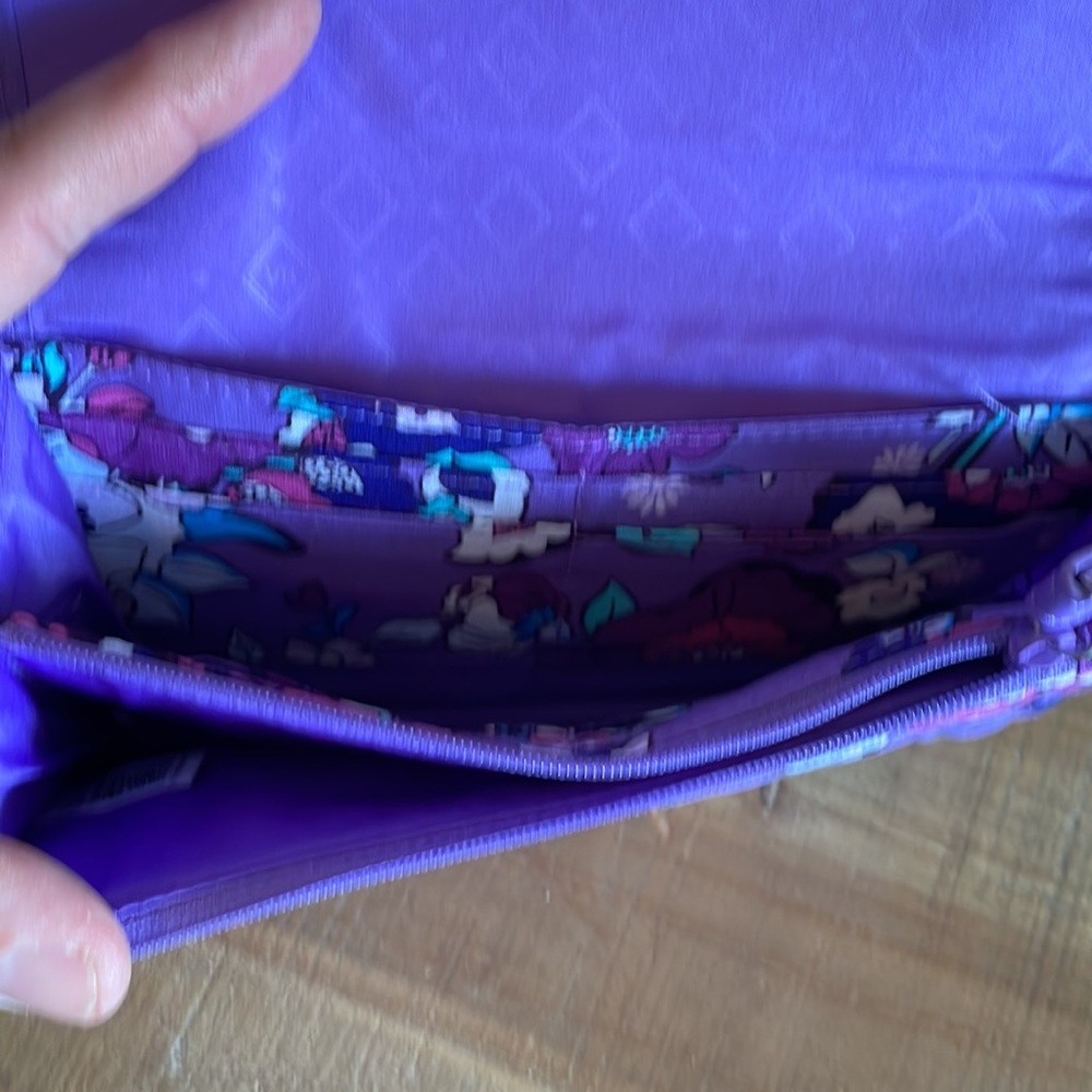Vera Bradley Purple Floral wristlet - Picture 3 of 7